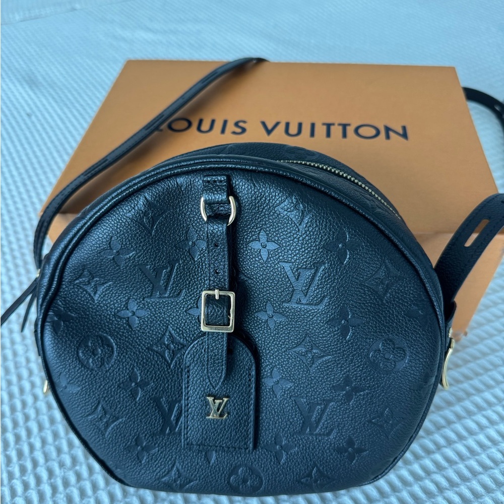 Louis Vuitton Black Embossed Crossbody Bag